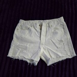 White Denim Shorts